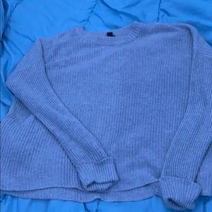 gray american eagle sweater